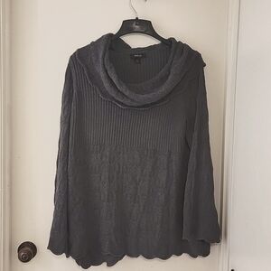 Cowl-neck Grey Sweater